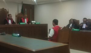 Hermawan Susanto alias Wawan saat menjalani sidang perdana di Pengadilan Negeri Jakarta Pusat Senin 4 November 2019.