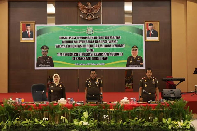 Sosialisasi WBK/WWBM, Kaban Diklat Sambangi Kejati Riau 1