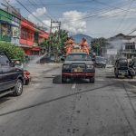Antisipasi Virus Corona, Polres Padangsidimpuan Lakukan Penyemprotan Disinfektan Massal 42