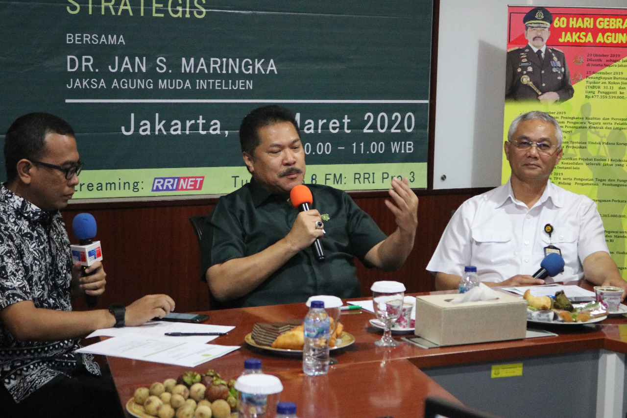 Jaksa Menyapa, Jamintel dan Irjen PUPR Dialog Interaktif di RRI 1