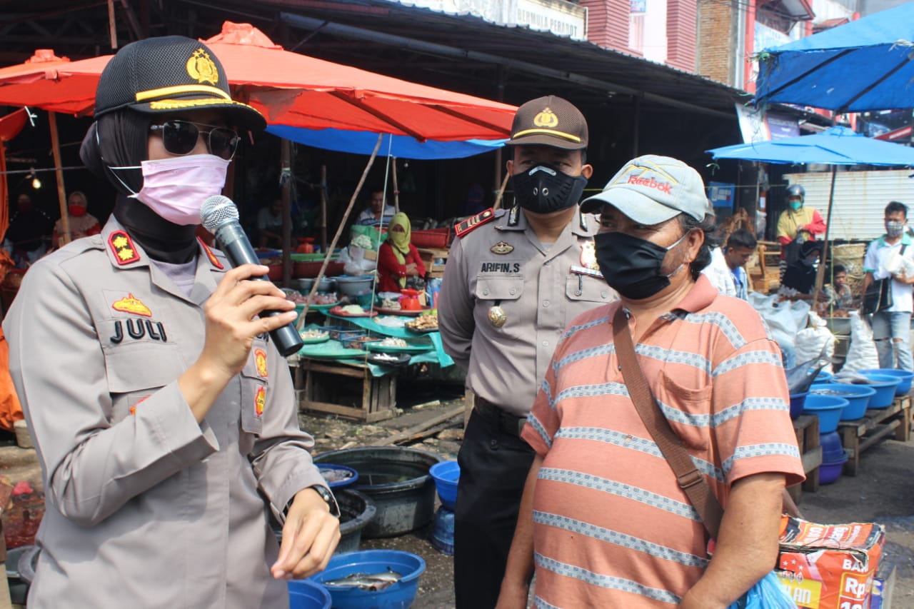 Atasi Covid-19, Kapolres Padangsidimpuan Ajak Masyarakat Patuhi Protokol Pemerintah 1