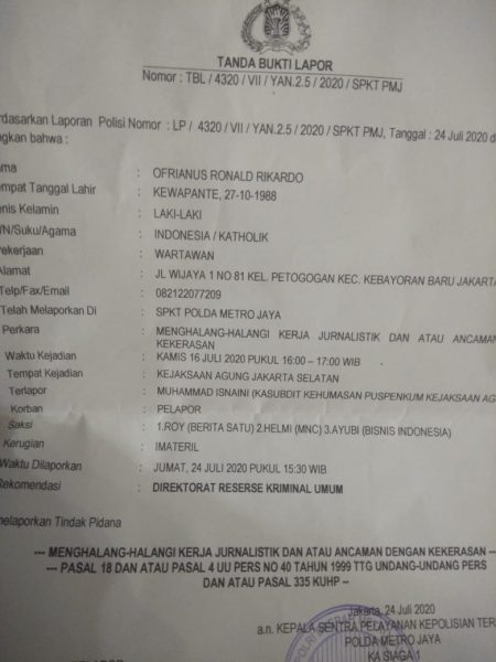 Dinilai Berlaku Kasar, Pejabat Kejagung Dipolisikan Wartawan 31