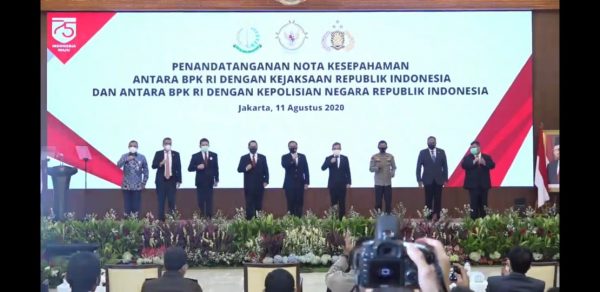 Jaksa Agung, Kapolri dan Ketua BPK Teken Kesepakatan Bersama 43