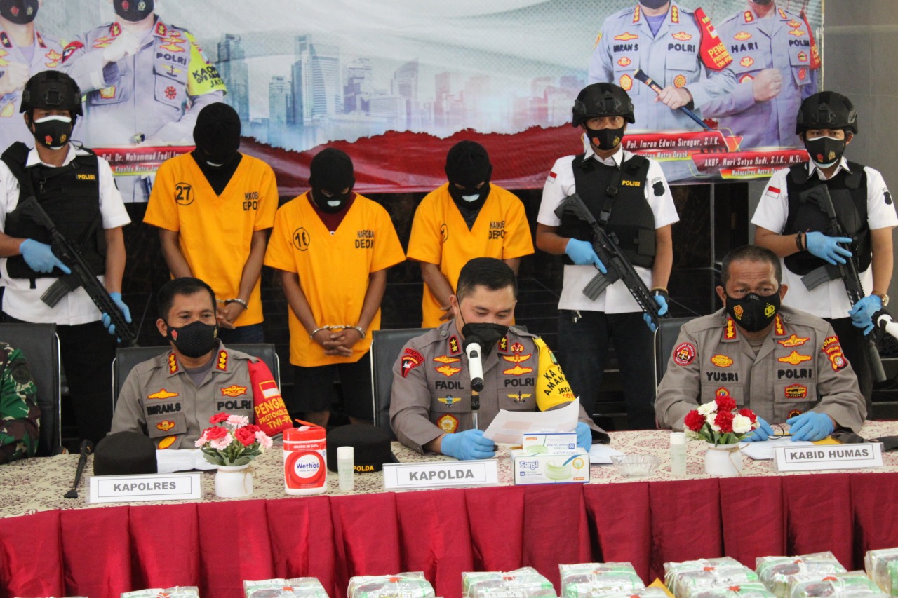 Tangkap 4 Pelaku, Polres Metro Depok Amankan 302 Kg Sabu 1