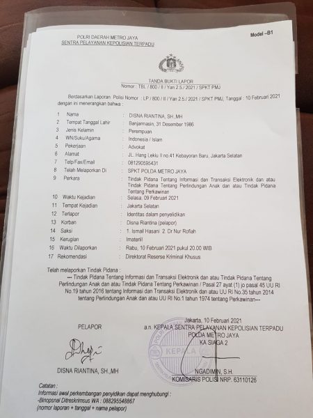 Polisikan Aisha Weddings, Samindo Setara Institute Bawa Bukti Percakapan 43