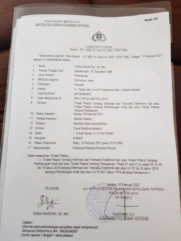 Polisikan Aisha Weddings, Samindo Setara Institute Bawa Bukti Percakapan 8