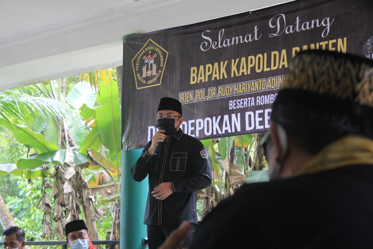 Wakil Gubernur Andika Hazrumy yang juga Ketua DPP Persatuan Pendekar Persilatan dan Seni Budaya Banten Indonesia (PPPSBBI). Ke Kapolda, Wagub Andika Pastikan Jawara Dukung "Pendekar Banten" 1