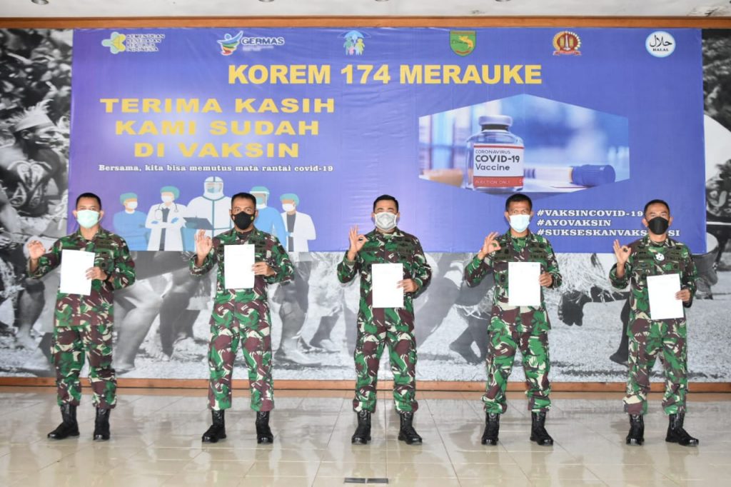 Sukseskan Vaksinasi Nasional Covid-19, Korem 174 Merauke Laksanakan Vaksin Tahap Pertama 8
