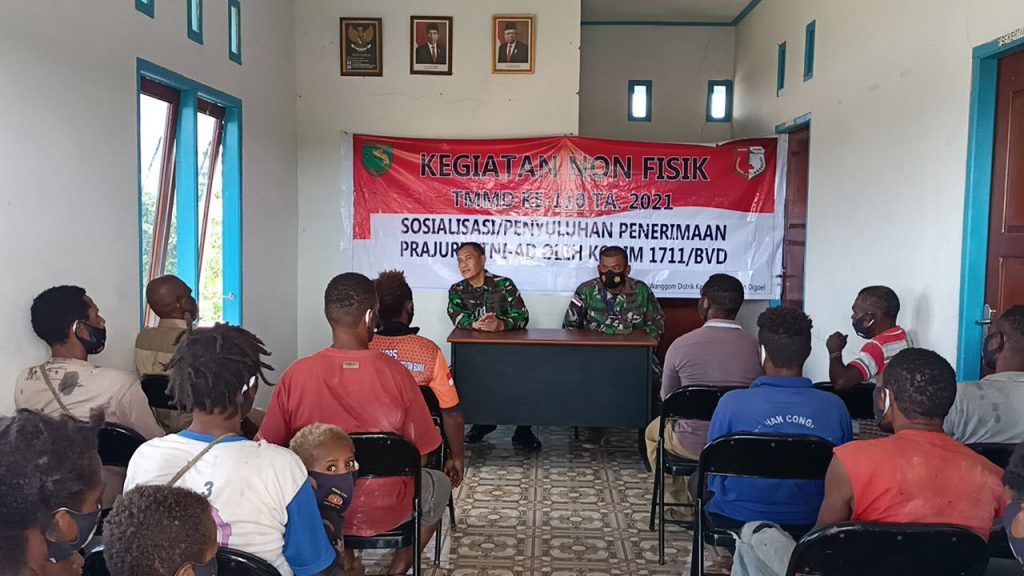 Kegiatan Non Fisik TMMD, Kodim Boven Digoel Sosialisasi Penerimaan Prajurit TNI AD 12