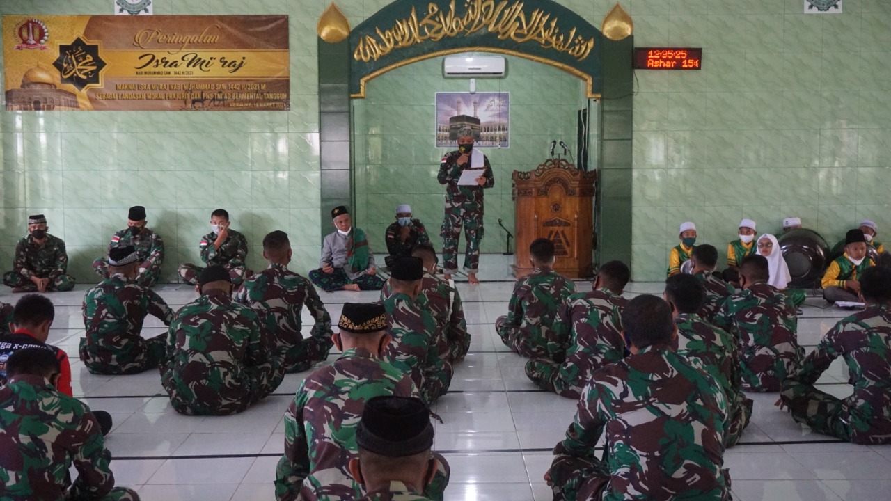 Israj Miraj Korem 174 Merauke Gelar Peringatan Isra Mi'raj, Danrem: Diharapkan Dapat Meningkatkan Kualitas Iman dan Taqwa 1