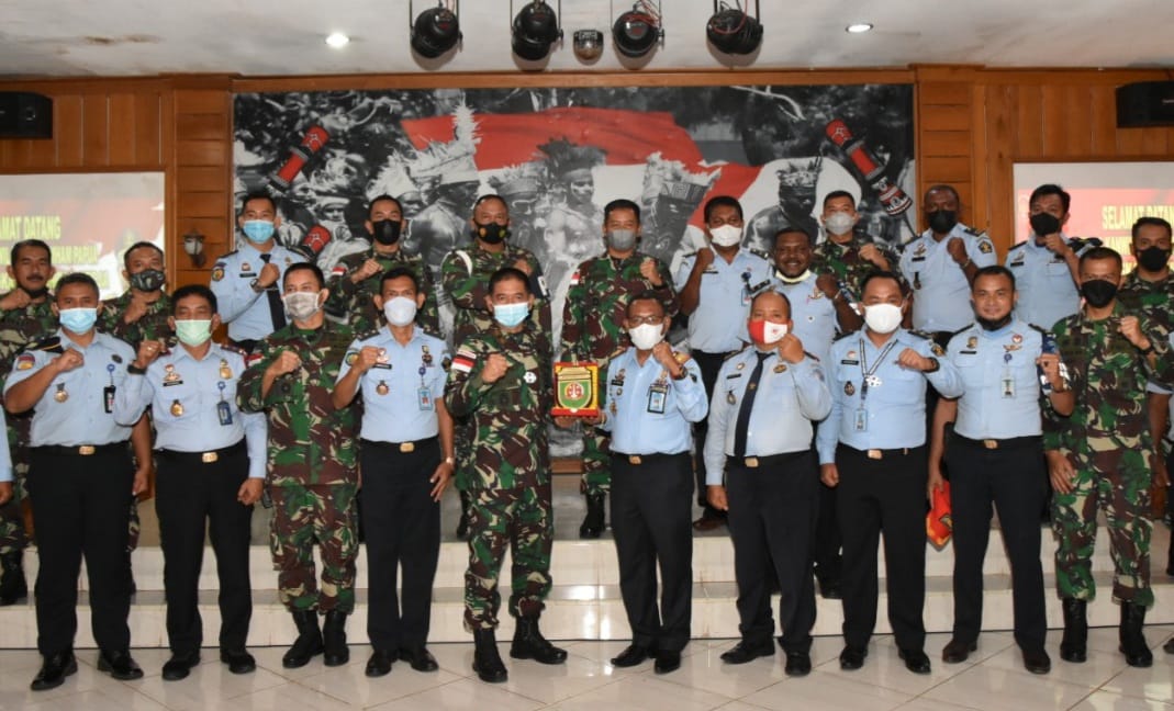 Danrem 174 Merauke Terima Kunjungan Kerja Kepala Kantor Wilayah Kemenkumham Papua 1