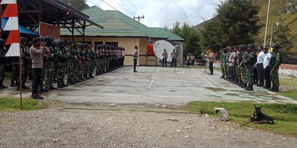 Apel Gelar Pasukan Dalam Rangka Keamanan dan Ketertiban Masyarakat di Wilayah Lanny Jaya 27