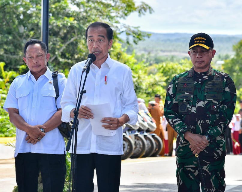 Panglima TNI Dampingi Presiden Resmikan Jalan Daerah di Aceh Besar 1