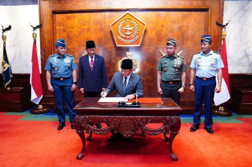 Panglima TNI Terima Kunjungan Menteri Pertahanan RI di Mabes TNI 1