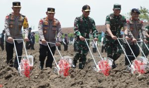 Panglima TNI dan Kapolri Hadiri Peluncuran Gugus Tugas Ketahanan Pangan Polri di Jawa Timur 14