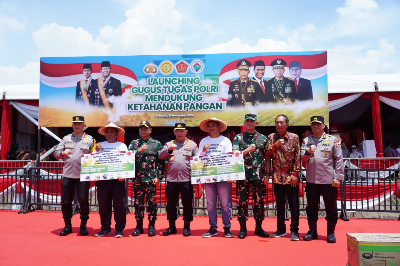 Panglima TNI dan Kapolri Hadiri Peluncuran Gugus Tugas Ketahanan Pangan Polri di Jawa Timur 2
