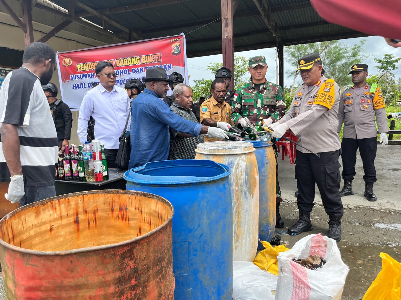 Miras Hasil Operasi Malam Tahun Baru Dimusnahkan 1