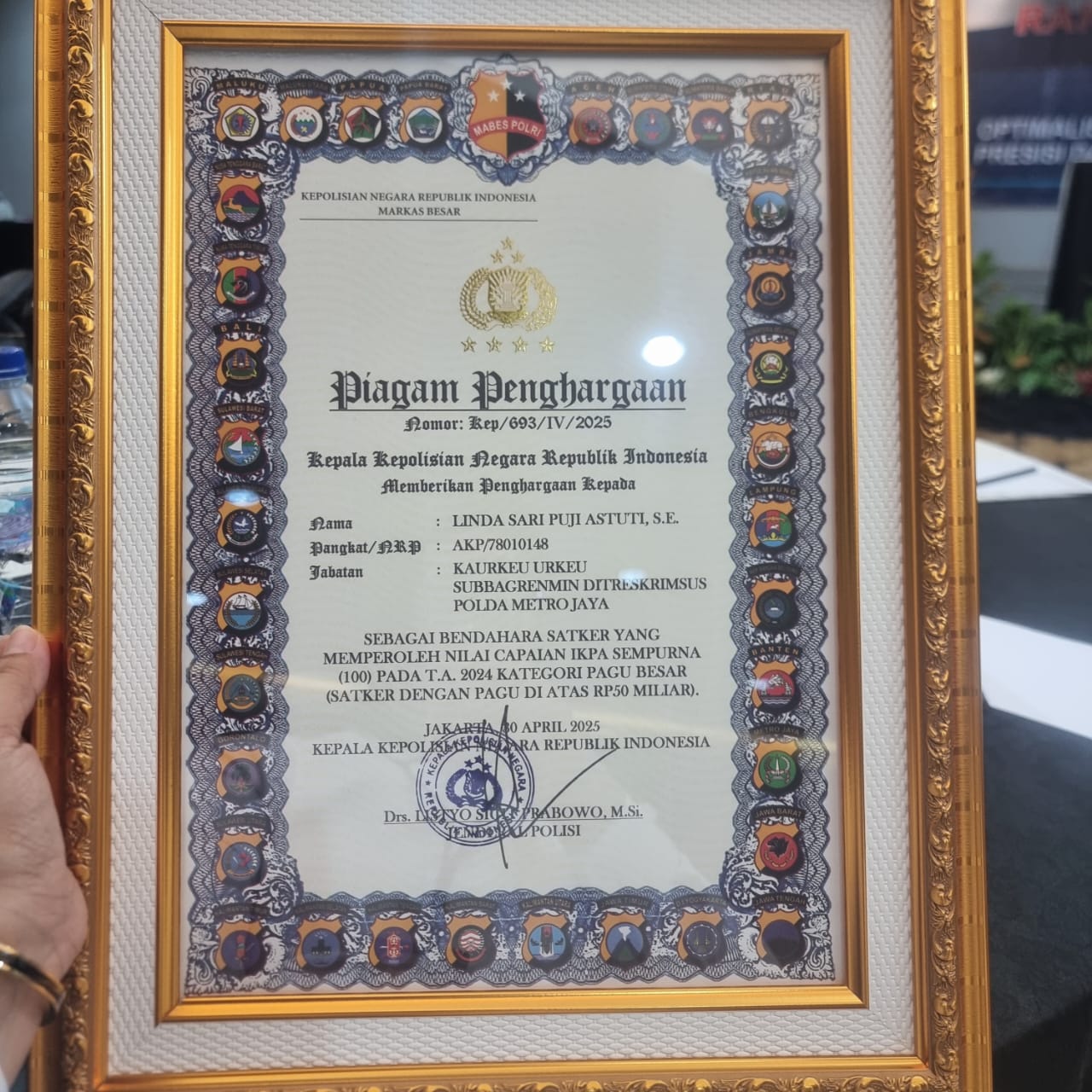 Raih Nilai IKPA 100, Ditkrimsus Polda Metro dapat Penghargaan Kapolri 2