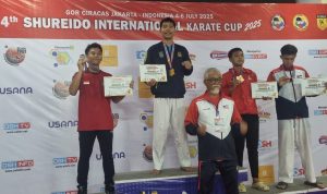 Sisihkan Atlet Filipina dan Malaysia, Ivan Ghifary Karo Karo Raih Emas di Shureido International Karate Cup 12