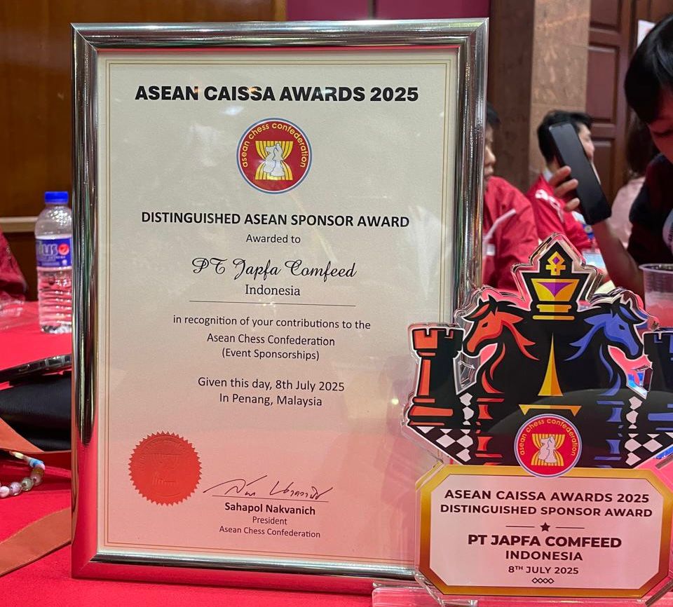 Dua Dekade Lebih Dukung Catur, JAPFA Raih Penghargaan Prestisius dari ASEAN Chess Confederation 2