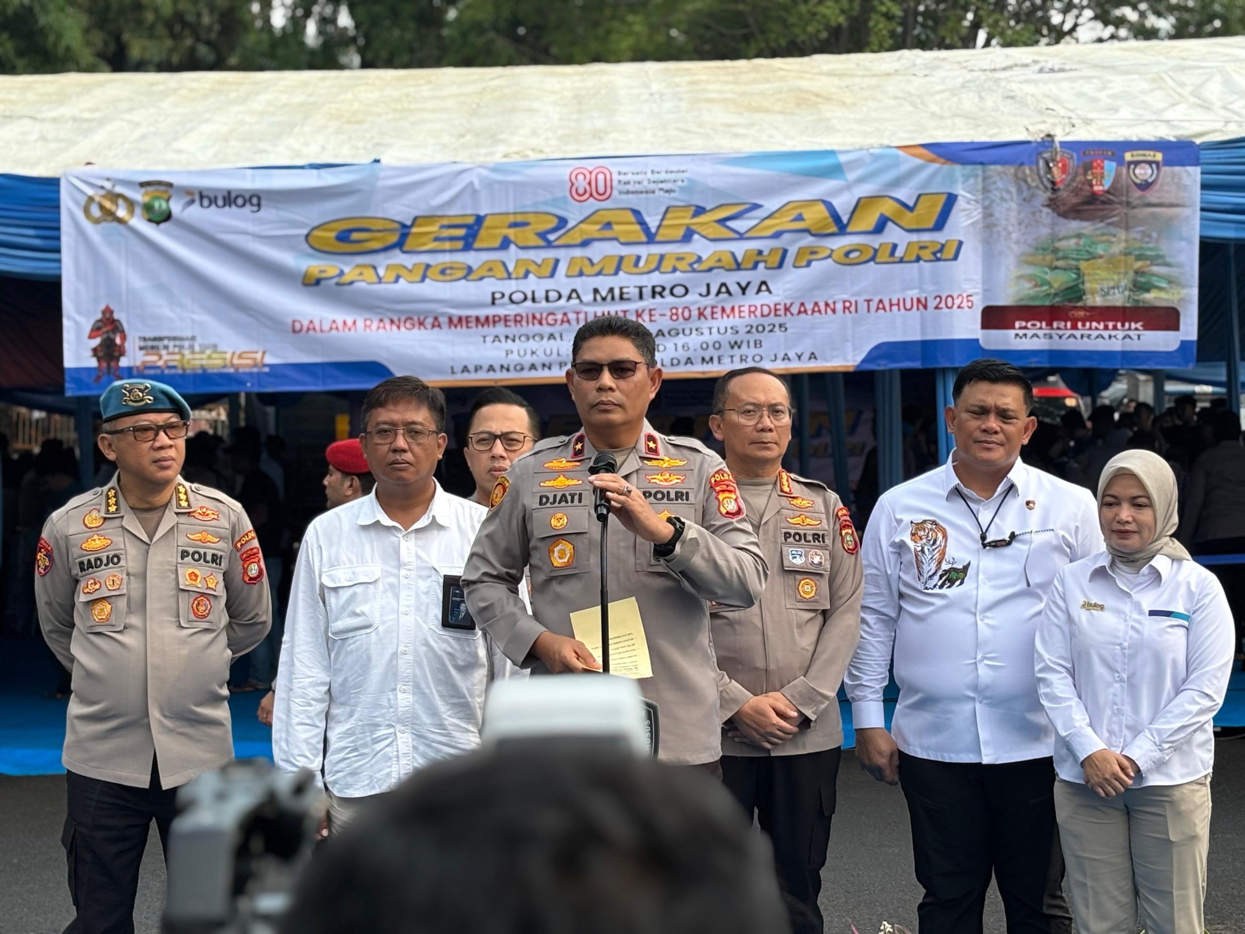 Jelang HUT Ke-80 RI, Wakapolda Metro Jaya Gelar Gerakan Pangan Murah 2