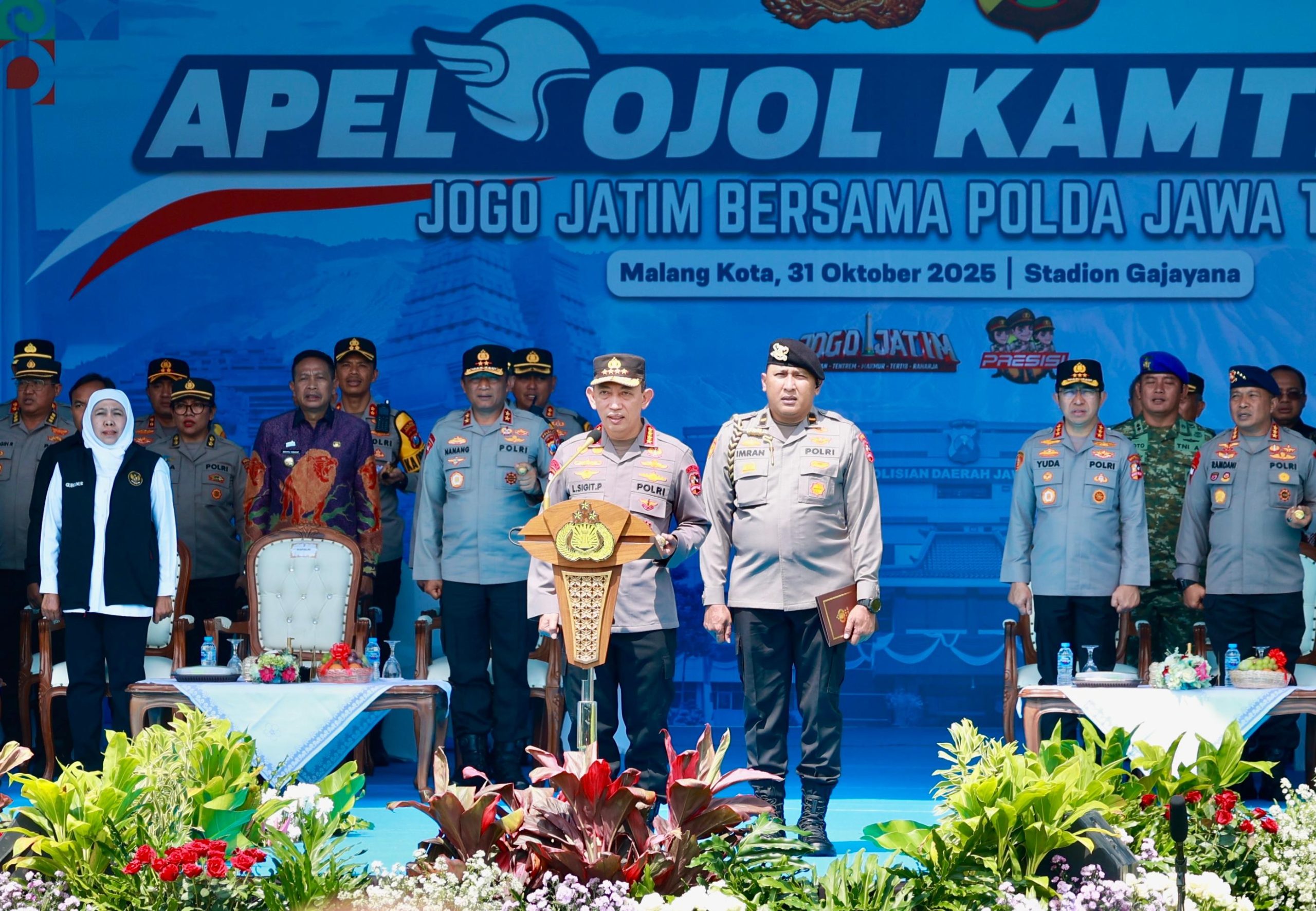 Kapolri Pimpin Apel Ojol Kamtibmas “Jogo Jatim” Bersama Polda Jawa Timur di Malang 3