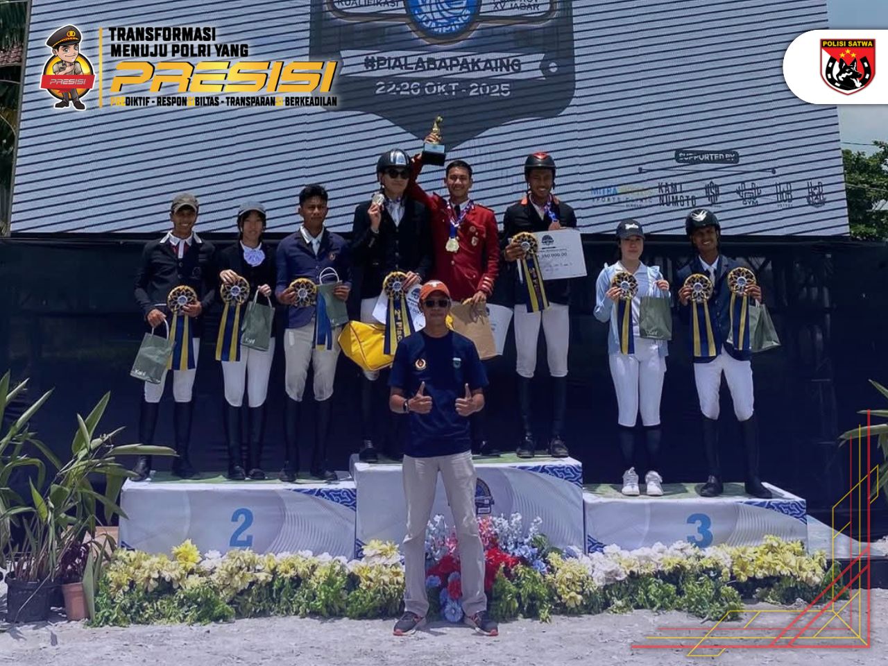Personel Korsabhara Baharkam Polri, Raih Juara 1 Lomba Berkuda Piala Gubernur Jawa Barat 1