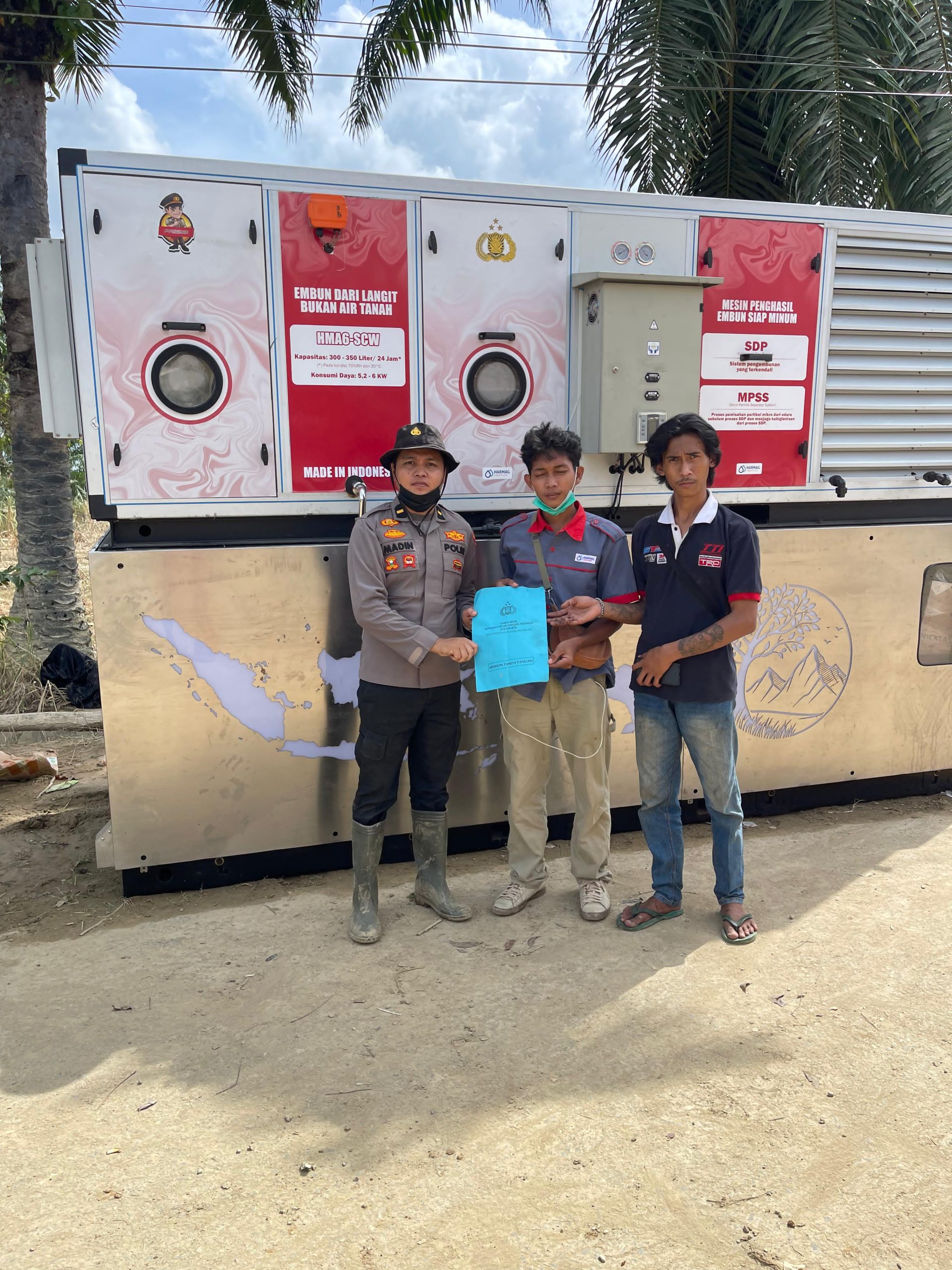 Polres Aceh Tamiang Terima Dua Unit Mesin Penghasil Embun Siap Minum dari Slog Polri 1