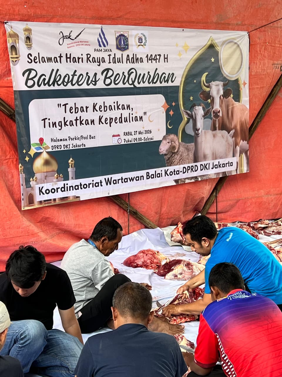 Balkoters Tebar Kepedulian saat Iduladha, 2 Sapi dan 4 Kambing Disalurkan untuk Sesama 1