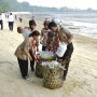 Sambut HUT Pertama, Kodaeral IV Gelar Aksi Bersih Pantai Bersama Saka Bahari 16