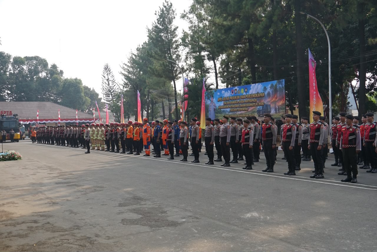 Kakorsabhara Baharkam Polri Pimpin Apel Serentak Se-Indonesia, 107 Ribu Hektare Lahan Terbakar Jadi Kesiapsiagaan Mutlak 2