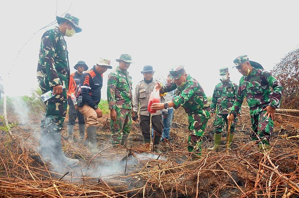 IMG-20260829-WA0054 Menembus Gambut, Tim Mabes TNI Padamkan Sisa Api Karhutla di Bengkalis 1