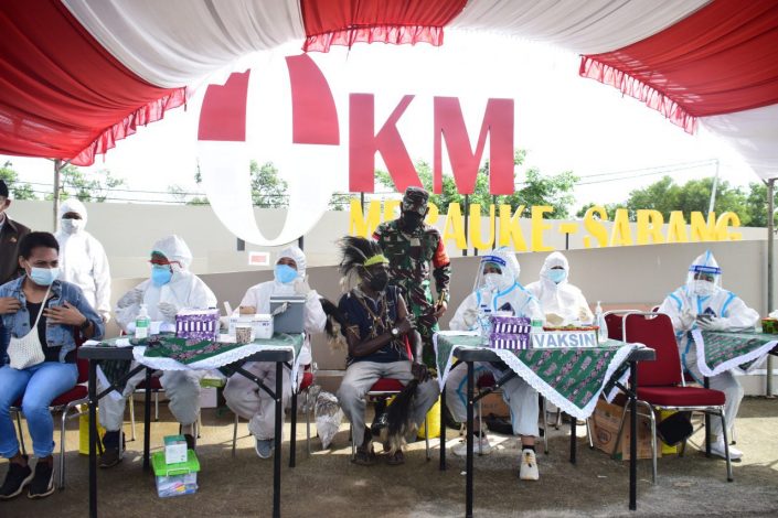Korem 174 Merauke Gelar Serbuan Vaksinasi Covid-19 di Ujung Negeri 23