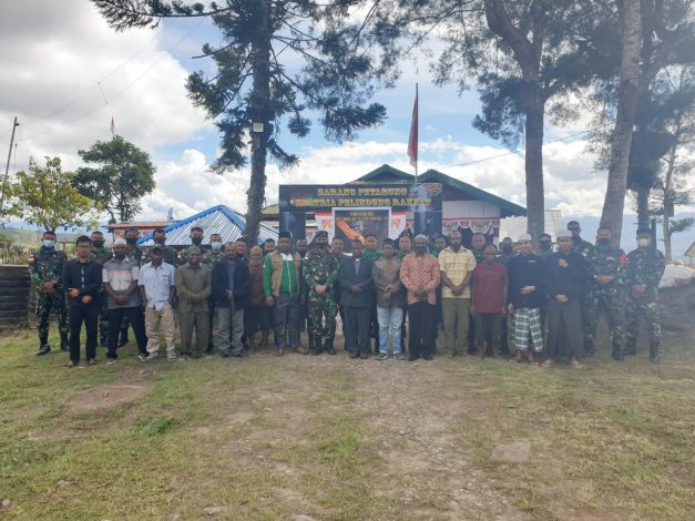 Satgas Pamrahwan Yonif RK 751/VJS Bersama Masyarakat Rayakan Hati Jadi Batalyon di Pegunungan Tengah Papua 80