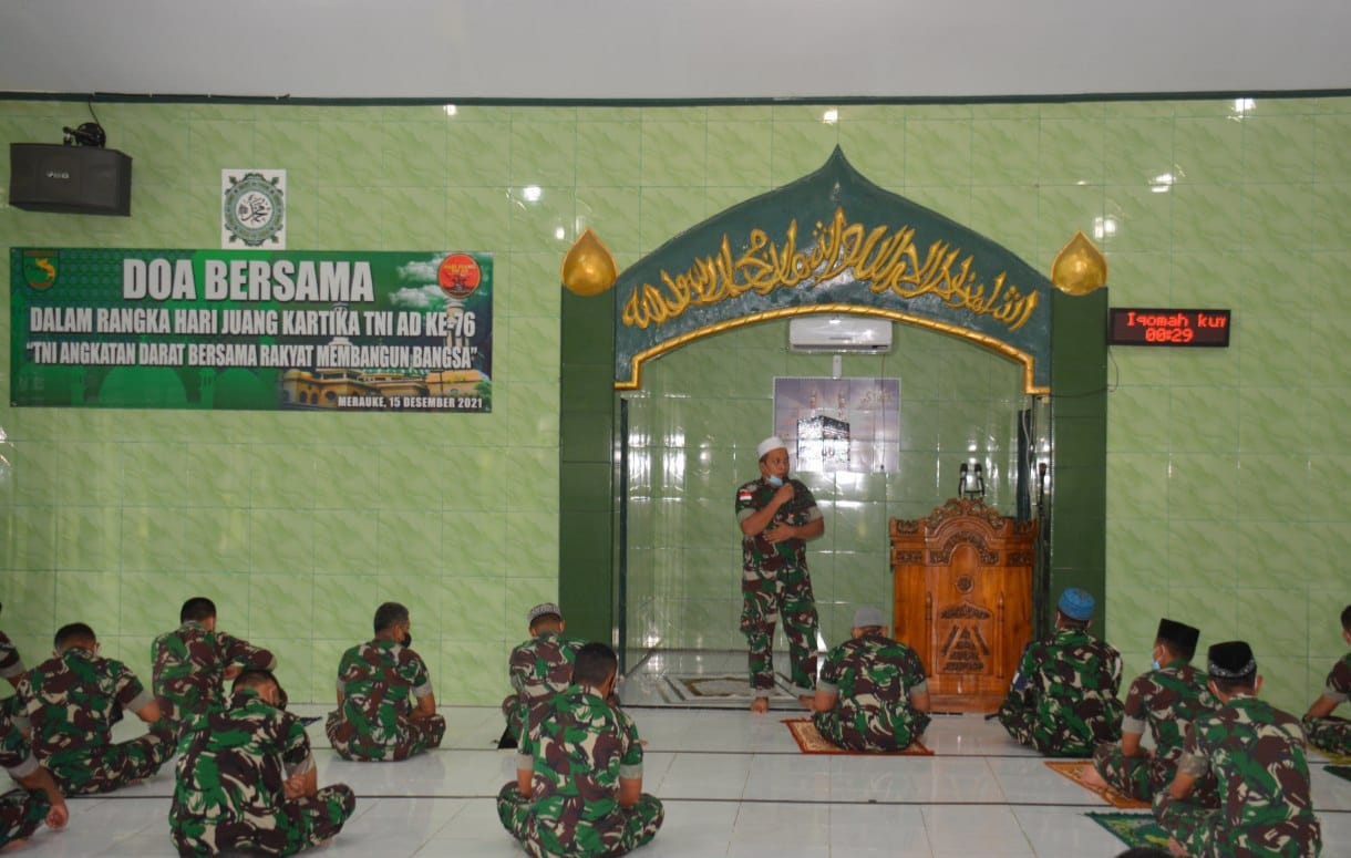 IMG-20211216-WA0011 Peringati Hari Juang TNI AD Ke-76, Korem 174/ATW Merauke Gelar Doa Bersama 1