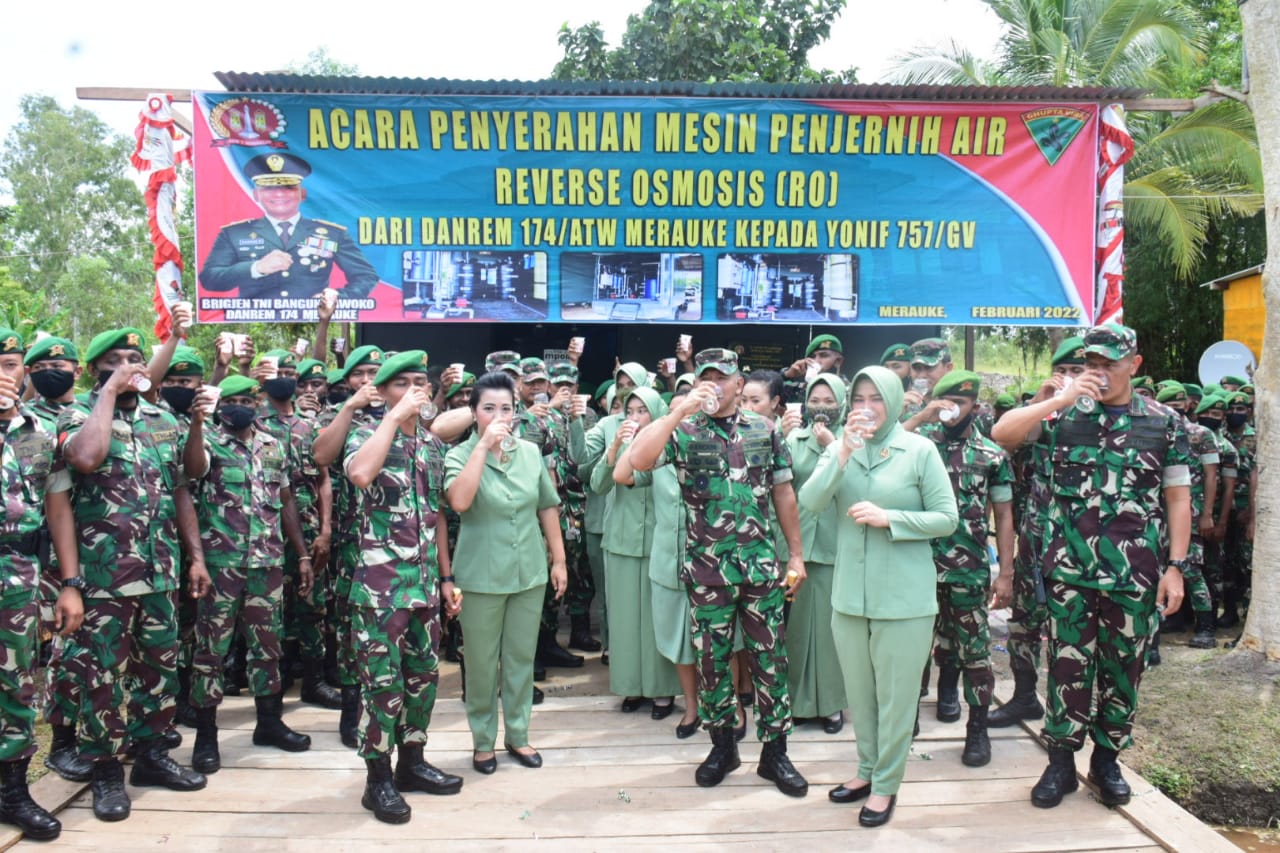 30 Tahun Pengabdian Akmil 1992, Korem 174 Merauke Kerjasama dengan Universitas Musamus Merauke Membuat Mesin Penjernih Air Paling Murah 1