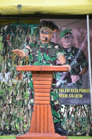 Danrem Merauke Beri Pengarahan Kepada Prajurit Korem 174/ATW dan Satgas 49