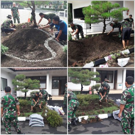 Denma Kogartap II/Bandung Percantik Pangkalan Taman Kantor Garnisun Bandung 44