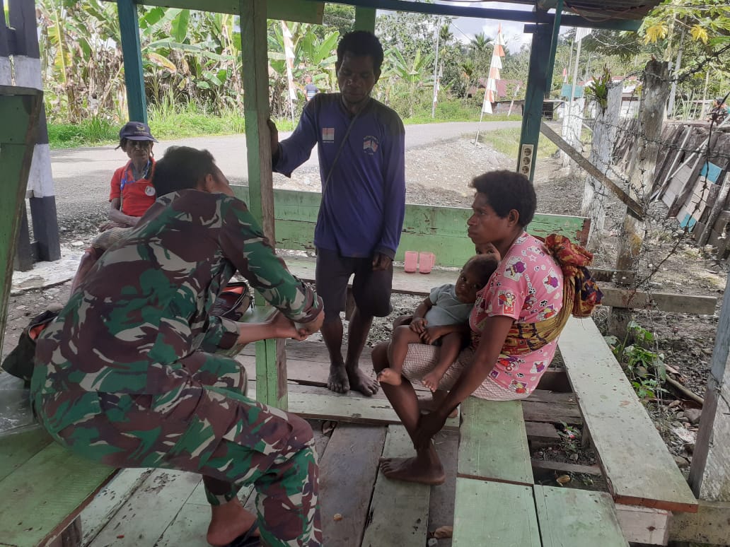 IMG-20220510-WA0015 Satgas Yonif 126/KC Layani Pengobatan Gratis di Ujung Timur Papua 1