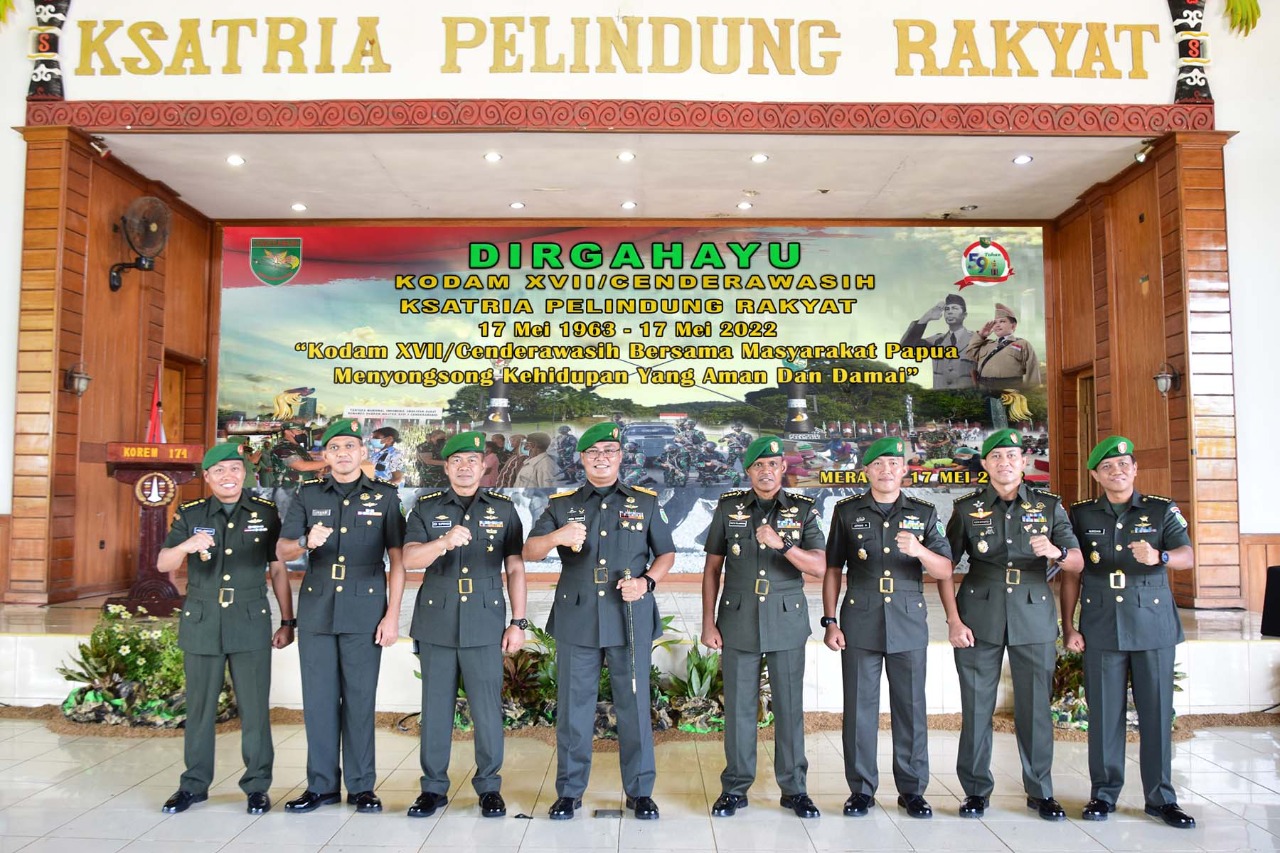 Danrem 174 Merauke Pimpin Syukuran HUT Ke-59 Kodam XVII/Cenderawasih 1