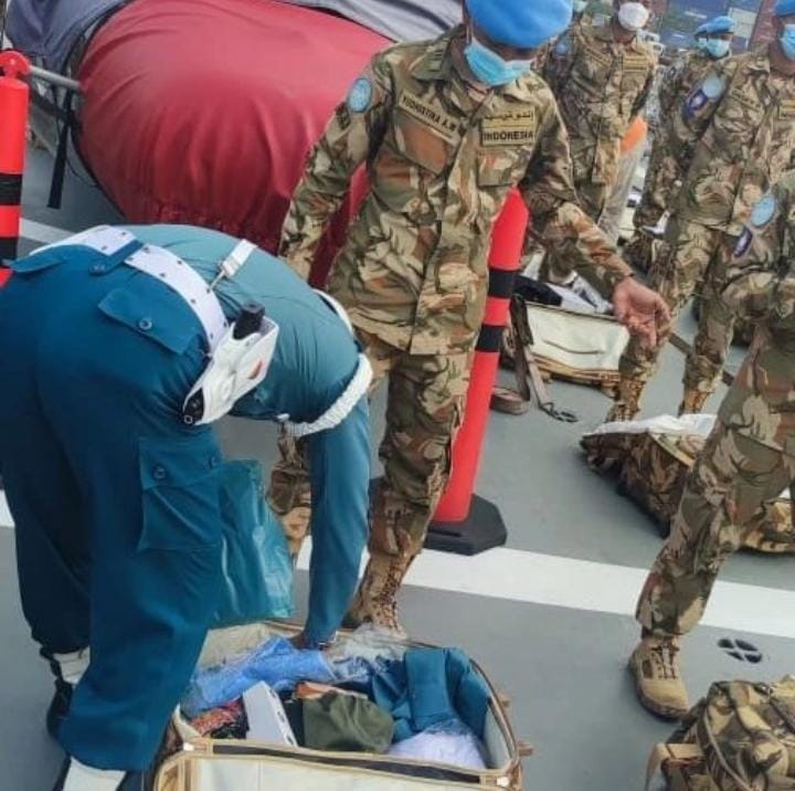 Puspom TNI Inspeksi Kepulangan Satgas MTF TNI KONGA UNIFIL 1