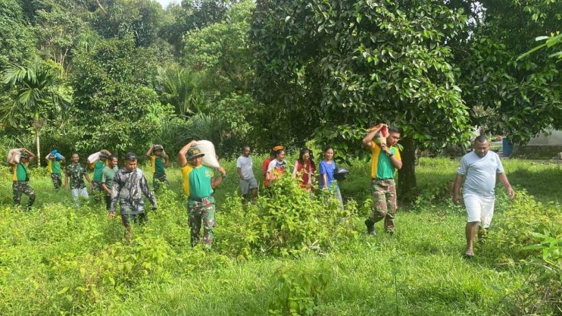 Satgas Yonarmed 1 Kostrad Bantu Warga Desa Waelikut Panen Cengkeh 15