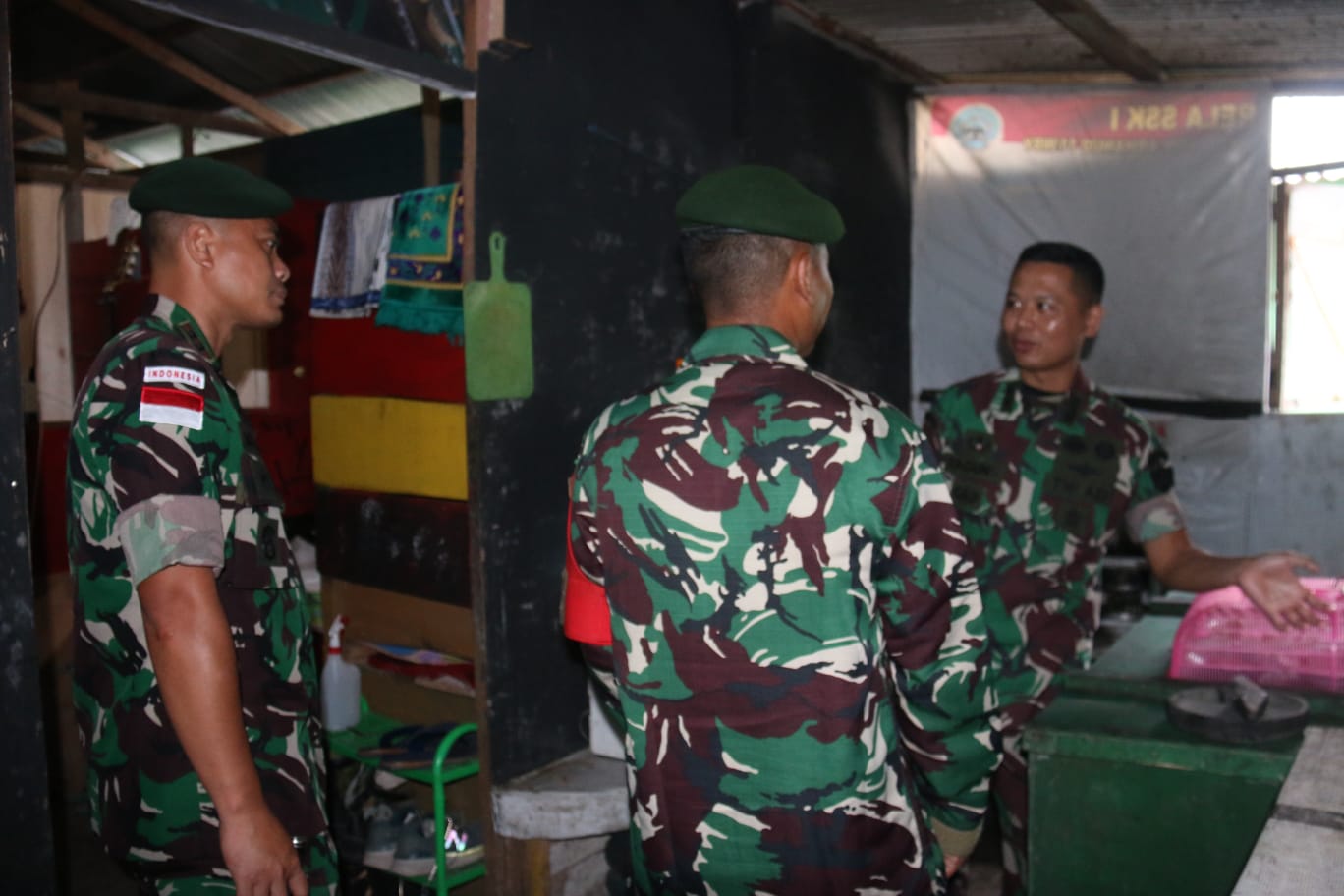 Satgas Yonarmed 1 Kostrad Terima Kunjungan Tim Wasops Mabesad 1