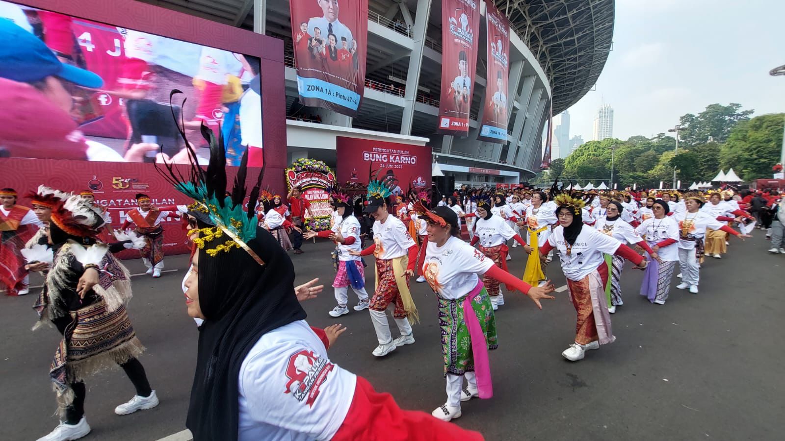 Kader dan Simpatisan PDIP Gelar Flashmob di Puncak BBK 2023 1