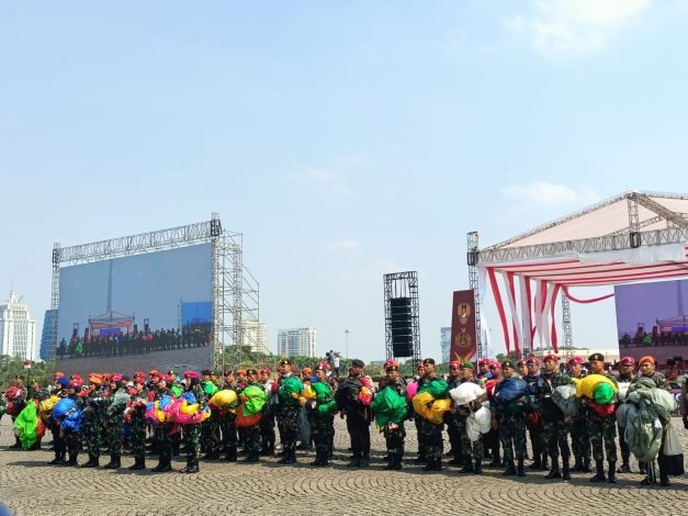 Panglima TNI Laksamana Yudo Margono Bersama Kepala Staf Tinjau Gladi Bersih HUT TNI Ke 78 2