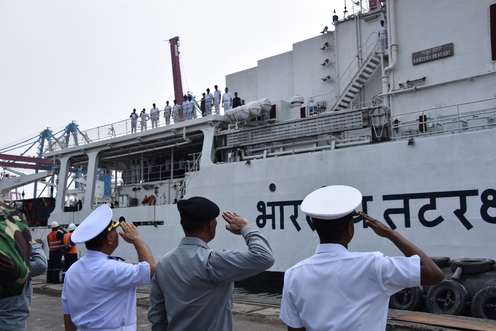 Bakamla RI Lepas Kepulangan Indian Coast Guard Ship Samudra Prahari 1