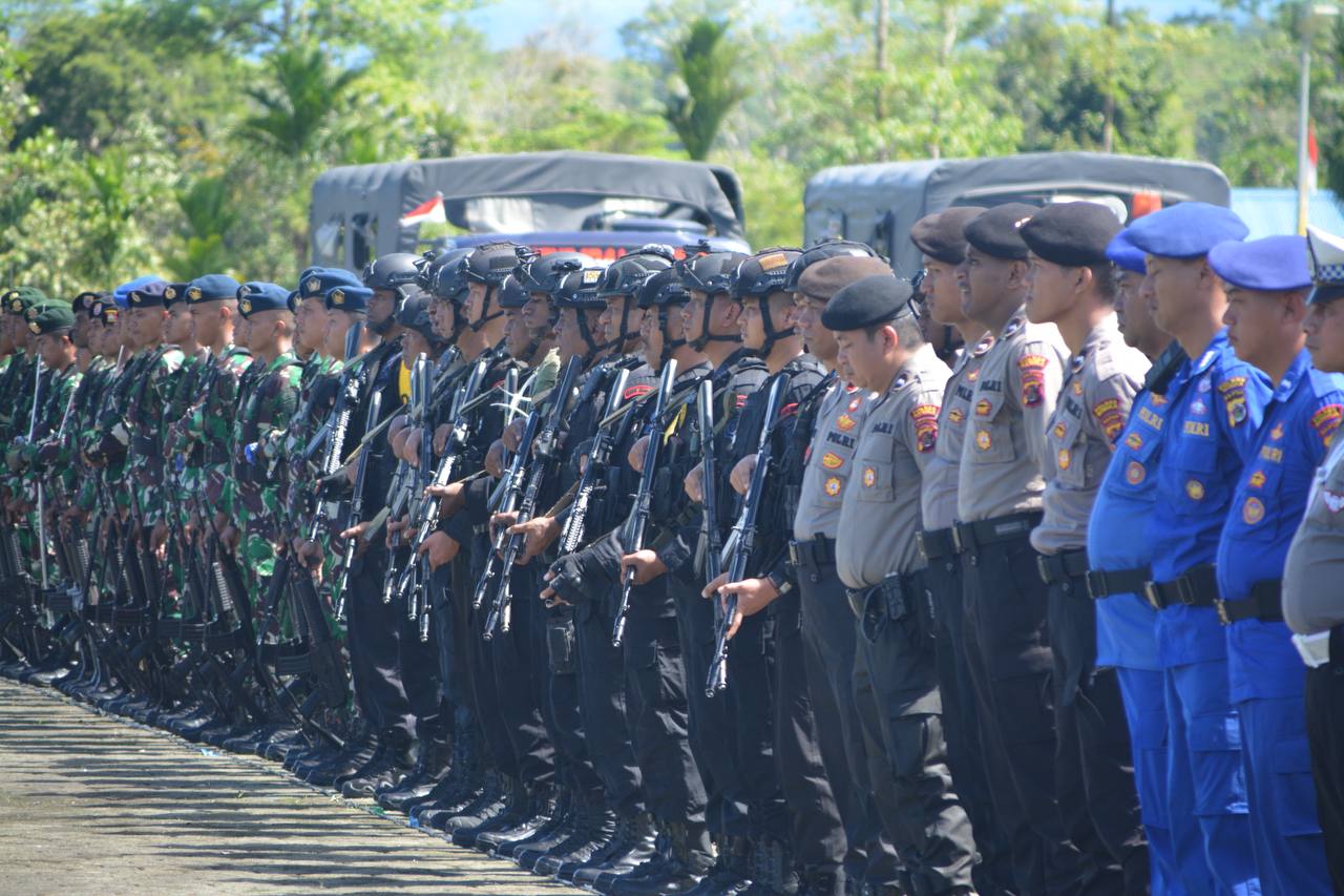 Kodim 1710/Mimika Ikuti Apel Gelar Pasukan Kesiapan Pengamanan Pemilu 2024 1