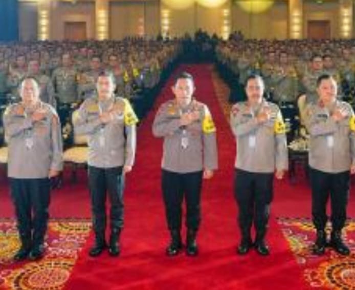 Amankan Semua Tahapan Pemilu, Kapolri Pimpin Apel Kasatwil se-Indonesia di Hotel Rizt Carlton 1
