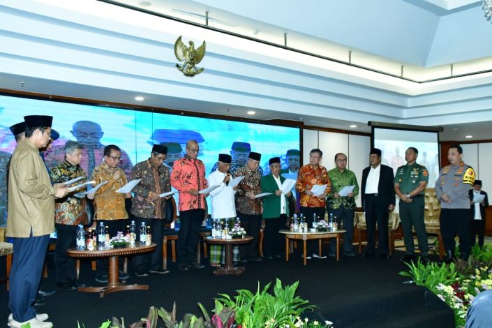 Deklarasi Pemilu Damai Lintas Ormas dan Agama Dihadiri Panglima TNI serta Kapolri 75