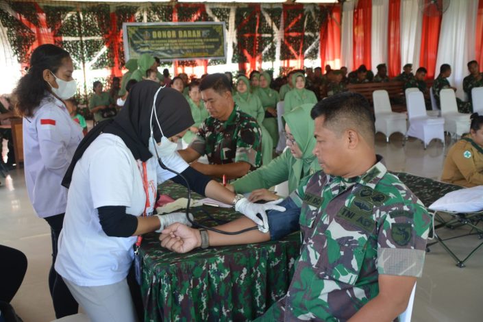 HUT Ke-78 Persit Kartika Chandra, Kodim Mimika Gelar Donor Darah 13